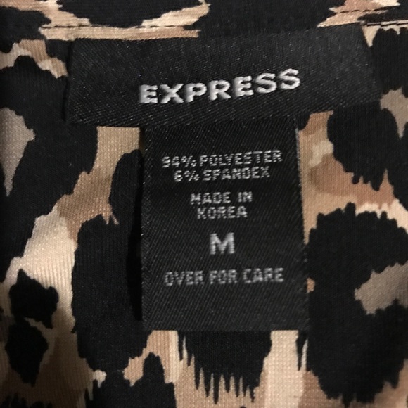Express Leopard Top-Short Sleeves-Medium - Picture 8 of 8